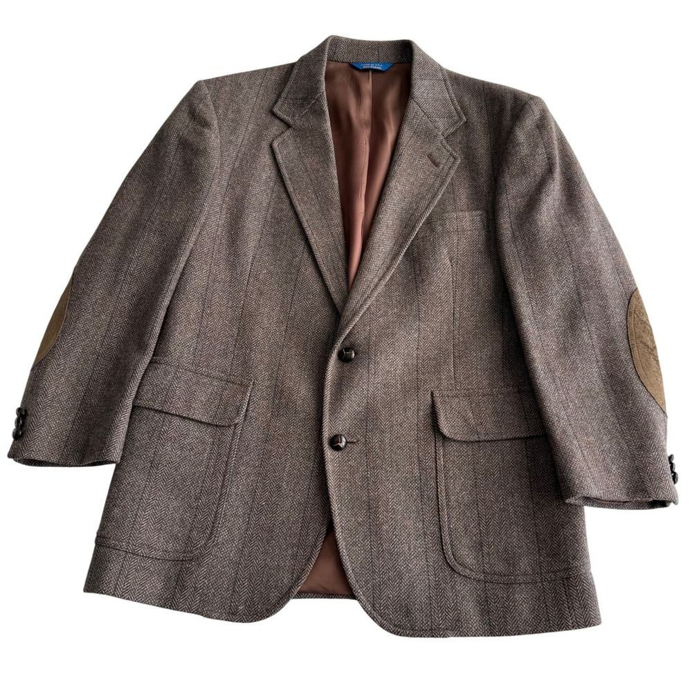 Pendleton‎ VTG USA Made Wool Donegal Herringbone Hunting Riding Blazer Jacket 40
